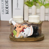 Cute Chef Statue Salt & Pepper Bottle Holder Ornaments Home Decor Kitchen Resin Crafts #C In Australia - Darrahopens