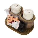 Cute Chef Statue Salt & Pepper Bottle Holder Ornaments Home Decor Kitchen Resin Crafts #C