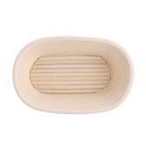 Handmade Unbleached Natural Cane Banneton Proofing Basket Dough Bread Baking Kit 21x13.5x8cm
