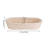 Handmade Unbleached Natural Cane Banneton Proofing Basket Dough Bread Baking Kit 27.5x14x8cm In Australia - Darrahopens