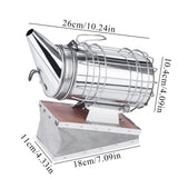 Bee Hive Smoker with Heat Shield Protection Board Iron Beekeeping Equipment