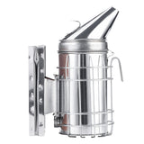 Bee Hive Smoker with Heat Shield Protection Board Iron Beekeeping Equipment