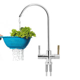 1/4'' Double Holes Sink Faucet Tap Chrome Reverse Osmosis RO Drinking Water Filter In Australia - Darrahopens