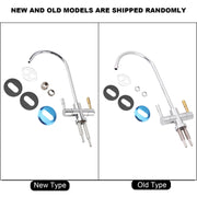 1/4'' Double Holes Sink Faucet Tap Chrome Reverse Osmosis RO Drinking Water Filter