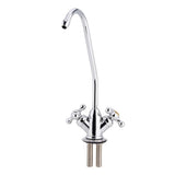 1/4'' Zinc Alloy Kitchen Double Head Faucet Tap Chrome Reverse Osmosis RO Drinking Water Filter