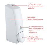 600ml Wall Mounted Manual Foam Soap Liquid Dispenser Lotion Box for Bathroom Kitchen (White) In Australia - Darrahopens