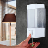 350ml Bathroom Manual Plastic Soap Liquid Lotion Shampoo Dispenser Box Holder Wall Mounted In Australia - Darrahopens