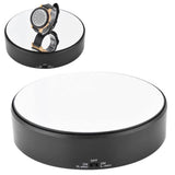 Mirror Surface 360° Rotary Display Stand Adjustable Rotating Speed Turntable Jewelry Holder