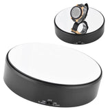 Mirror Surface 360° Rotary Display Stand Adjustable Rotating Speed Turntable Jewelry Holder