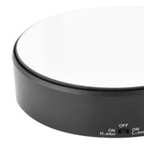 Mirror Surface 360° Rotary Display Stand Adjustable Rotating Speed Turntable Jewelry Holder