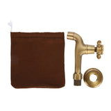 Wall Mounted Vintage Solid Brass Faucet Single Cold Water Tape for Kitchen Sink Mop Pool (Long)