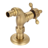 Vintage Solid Brass Single Handle Faucet for Washing Machine Wall Mounted Water Tap (Short)