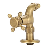 Vintage Solid Brass Single Handle Faucet for Washing Machine Wall Mounted Water Tap (Short)