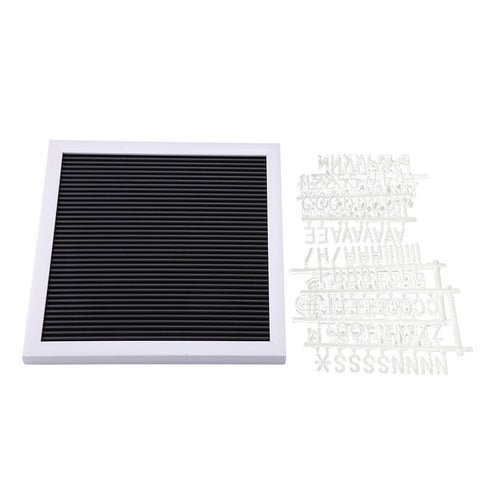 25cm*25cm Message Plastic Letter Board Sign Changeable Letters Numbers Room Decor (White Frame) In Australia - Darrahopens