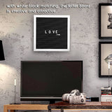 25cm*25cm Message Plastic Letter Board Sign Changeable Letters Numbers Room Decor (White Frame) In Australia - Darrahopens
