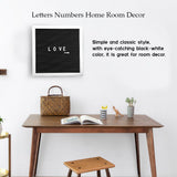 25cm*25cm Message Plastic Letter Board Sign Changeable Letters Numbers Room Decor (White Frame) In Australia - Darrahopens