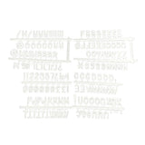 25cm*25cm Message Plastic Letter Board Sign Changeable Letters Numbers Room Decor (White Frame)