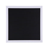 25cm*25cm Message Plastic Letter Board Sign Changeable Letters Numbers Room Decor (White Frame)