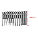 12Pcs Chrome Vanadium Steel 1/4in Hex Shank T5-T40 Magnetic Security Star Screwdriver Bits In Australia - Darrahopens
