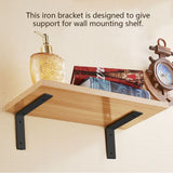 1 Pair Iron Heavy Duty Shelf Wall Brackets for Wooden Storage Organizer Shelves DIY Home Decor In Australia - Darrahopens