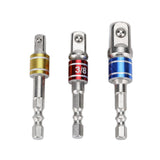 3Pcs Socket Adapters Drill Nut Driver Extension Bars Set 1/4in 3/8in 1/2in Screwdriver Tools In Australia - Darrahopens