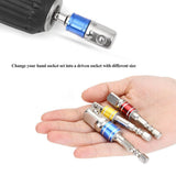 3Pcs Socket Adapters Drill Nut Driver Extension Bars Set 1/4in 3/8in 1/2in Screwdriver Tools In Australia - Darrahopens