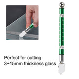 Portable Handheld Wheel Type Glass Cutter with NOn slip Handle for 3~15mm Glass Cutting(Green) In Australia - Darrahopens