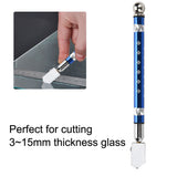 Portable Handheld Wheel Type Glass Cutter with NOn slip Handle for 3~15mm Glass Cutting(Blue) In Australia - Darrahopens
