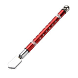 Portable Handheld Wheel Type Glass Cutter with NOn slip Handle for 3~15mm Glass Cutting(Red)
