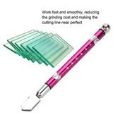 Portable Handheld Wheel Type Glass Cutter with NOn slip Handle for 3~15mm Glass Cutting(Purple) In Australia - Darrahopens