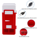 LED Mini USB Refrigerator USB Refrigerator Drinks Beverage Cans Refrigerator and Heater Red