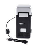 LED Mini USB Refrigerator USB Refrigerator Drinks Beverage Cans Refrigerator and Heater Black In Australia - Darrahopens