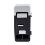 LED Mini USB Refrigerator USB Refrigerator Drinks Beverage Cans Refrigerator and Heater Black