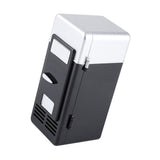 LED Mini USB Refrigerator USB Refrigerator Drinks Beverage Cans Refrigerator and Heater Black