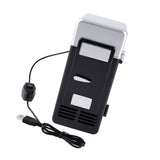 LED Mini USB Refrigerator USB Refrigerator Drinks Beverage Cans Refrigerator and Heater Black