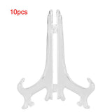 10pcs Folding White Plastic Plate Holders Dish Picture Frame Decorative Display Stand Rack In Australia - Darrahopens