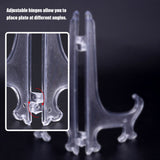 10pcs Folding White Plastic Plate Holders Dish Picture Frame Decorative Display Stand Rack In Australia - Darrahopens