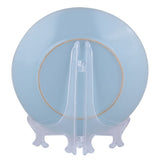 10pcs Folding White Plastic Plate Holders Dish Picture Frame Decorative Display Stand Rack