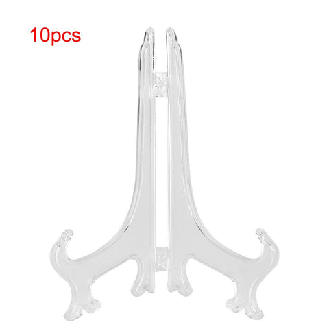 10pcs Folding White Plastic Plate Holders Dish Picture Frame Decorative Display Stand Rack In Australia - Darrahopens