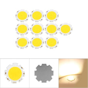 10pcs Round COB 3W High Power LED Chip Bulb Lamp Light Warm White In Australia - Darrahopens