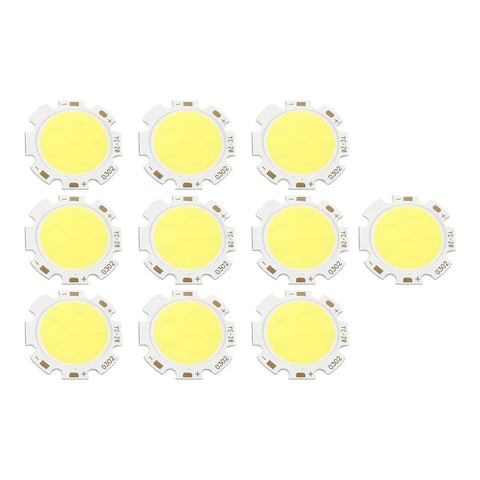 10pcs Round COB 3W High Power LED Chip Bulb Lamp Light White In Australia - Darrahopens