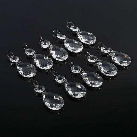 10Pcs Clear Glass Crystal Prisms Chandelier Pendant Light Lamp Part Drops DIY Accessories In Australia - Darrahopens