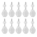 10Pcs Clear Glass Crystal Prisms Chandelier Pendant Light Lamp Part Drops DIY Accessories