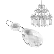 10Pcs Clear Glass Crystal Prisms Chandelier Pendant Light Lamp Part Drops DIY Accessories