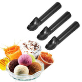 Portable Metal NOn stick Anti feeze Ice Cream Scoop Spoon Kitchen Tool (Matte Black)