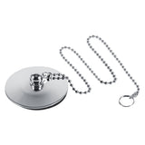 Chrome Kitchen Sink Bathroom Bathtub Drain Cover Stopper Solid Metal Waste Plug With Chain In Australia - Darrahopens