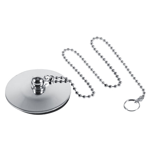 Chrome Kitchen Sink Bathroom Bathtub Drain Cover Stopper Solid Metal Waste Plug With Chain In Australia - Darrahopens