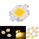 10Pcs 10W LED SMD Chip COB DC 9‑10V For Lamp Flood Light Bulb Replacement Warm White