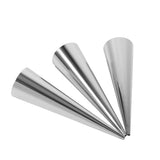 3pcs Pack Stainless Steel NOn Stick Dessert Cannoli Croissant Tubes Baking Tool Mold (L) In Australia - Darrahopens