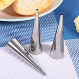 3pcs Pack Stainless Steel NOn Stick Dessert Cannoli Croissant Tubes Baking Tool Mold (S)
